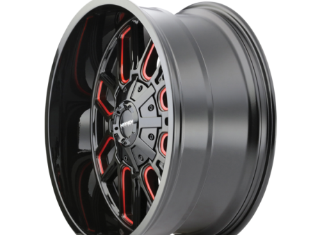 Mayhem 8107 Cogent 20x9   6x135 BP   0mm Offset   106mm Hub Black w  Prism Red Wheel Fashion