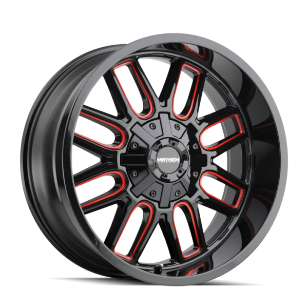 Mayhem 8107 Cogent 20x12   6x135 BP   -51mm Offset   106mm Hub Black w  Prism Red Wheel Discount