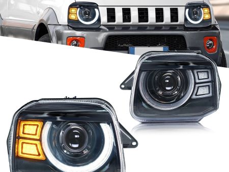 Archaic LED Projector Headlights Assembly For Suzuki Jimny JB23 1998-2017 on Sale