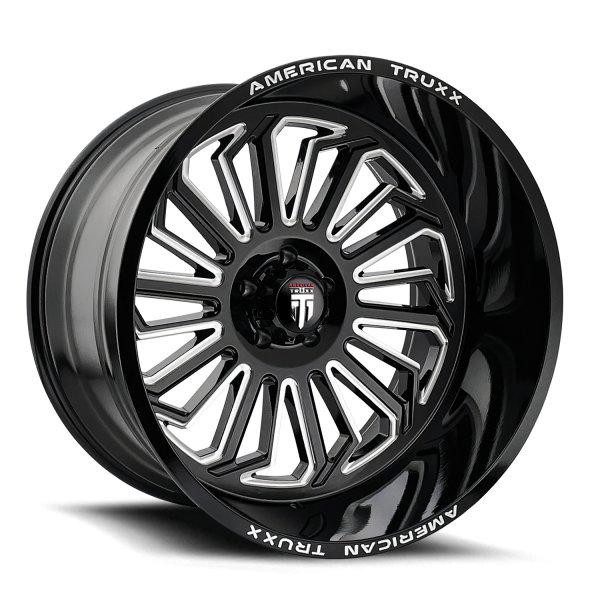 AMERICAN TRUXX BUTCHER AT1916 GLOSS BLACK MILLED 20X10 6-139.7 -24MM 106MM Discount