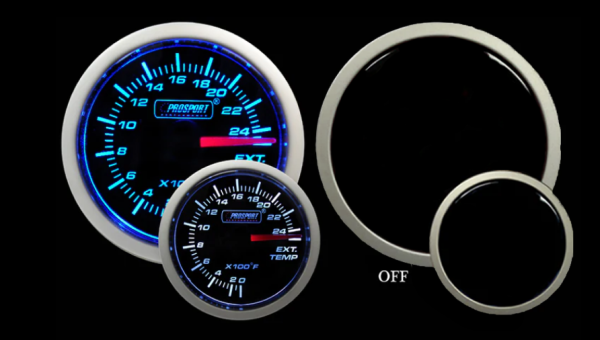 2-1 16  Blue White Exhaust Gas Temperature Gauge Discount