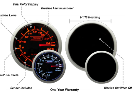 2-1 16  Amber   White - Electrical Exhaust Gas Temperature Gauge Supply