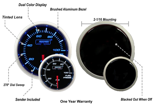 2-1 16  Blue White Fuel Pressure Fashion