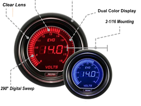 2-1 16  Evo Electrical Volt Gauge Sale