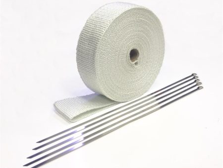 Fiberglass Header Wrap - Super White 2  wide x 50 Ft. with Ties Hot on Sale