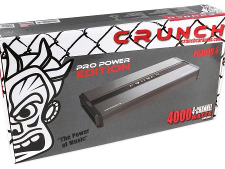 Crunch PD4000.4 4000w 4-Channel Pro Power Car Audio Amplifier Class AB Amp For Sale