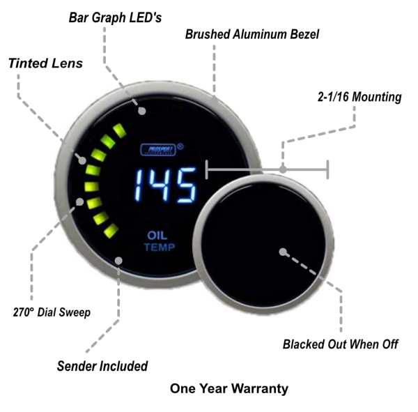 2-1 16  Digital Oil Temperature Gauge Sale