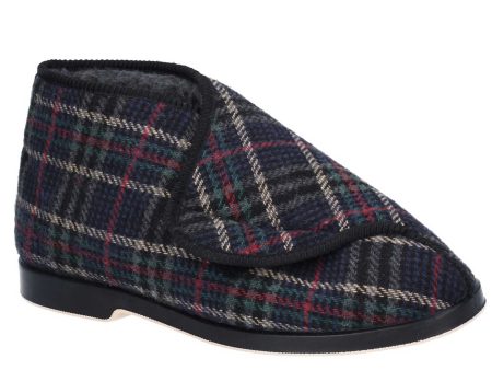 GBS William Mens Warm Lined Touch Fastening Slipper Bootee For Discount