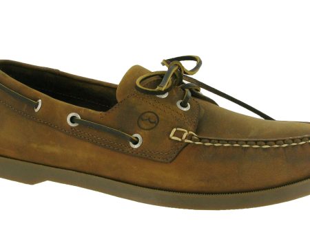 Orca Bay Creek Mens Premium Leather 2 Eyelet Deck Shoe Sale