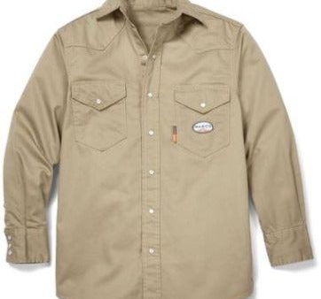 Rasco FR  7.5 oz. FR Light Weight Work Shirts  FR750- Khaki For Cheap