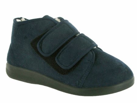 GBS Torbay Mens Extra Wide Warm Lined Touch Fastening Slipper Bootee Online Hot Sale