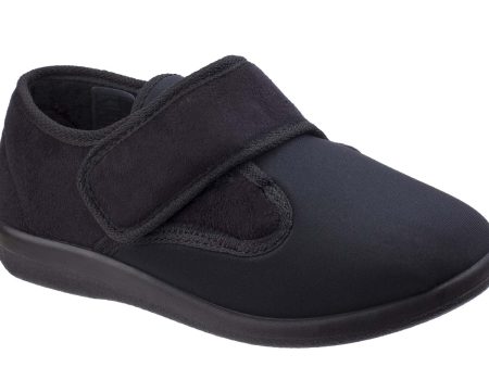 GBS Frenchay Mens Wide Fit Touch Fastening Slipper Hot on Sale