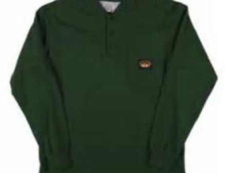 Rasco FR Henley Long Sleeve T-Shirt, GRF460 or FR01010GN - Green Hot on Sale