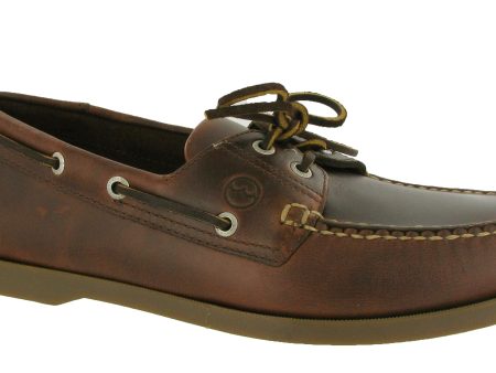 Orca Bay Creek Mens Premium Leather 2 Eyelet Deck Shoe For Cheap